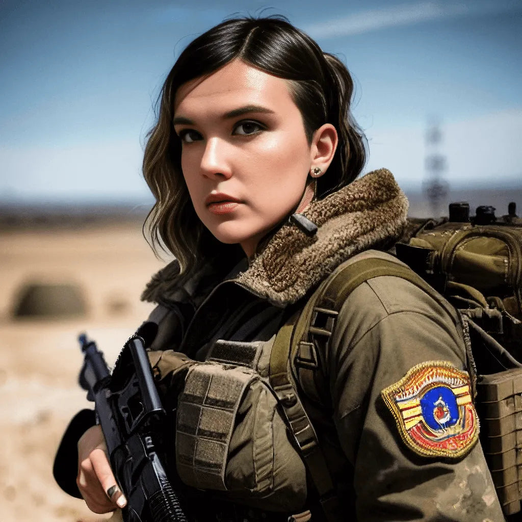 Millie Bobby Brown Soldier Character Portrait