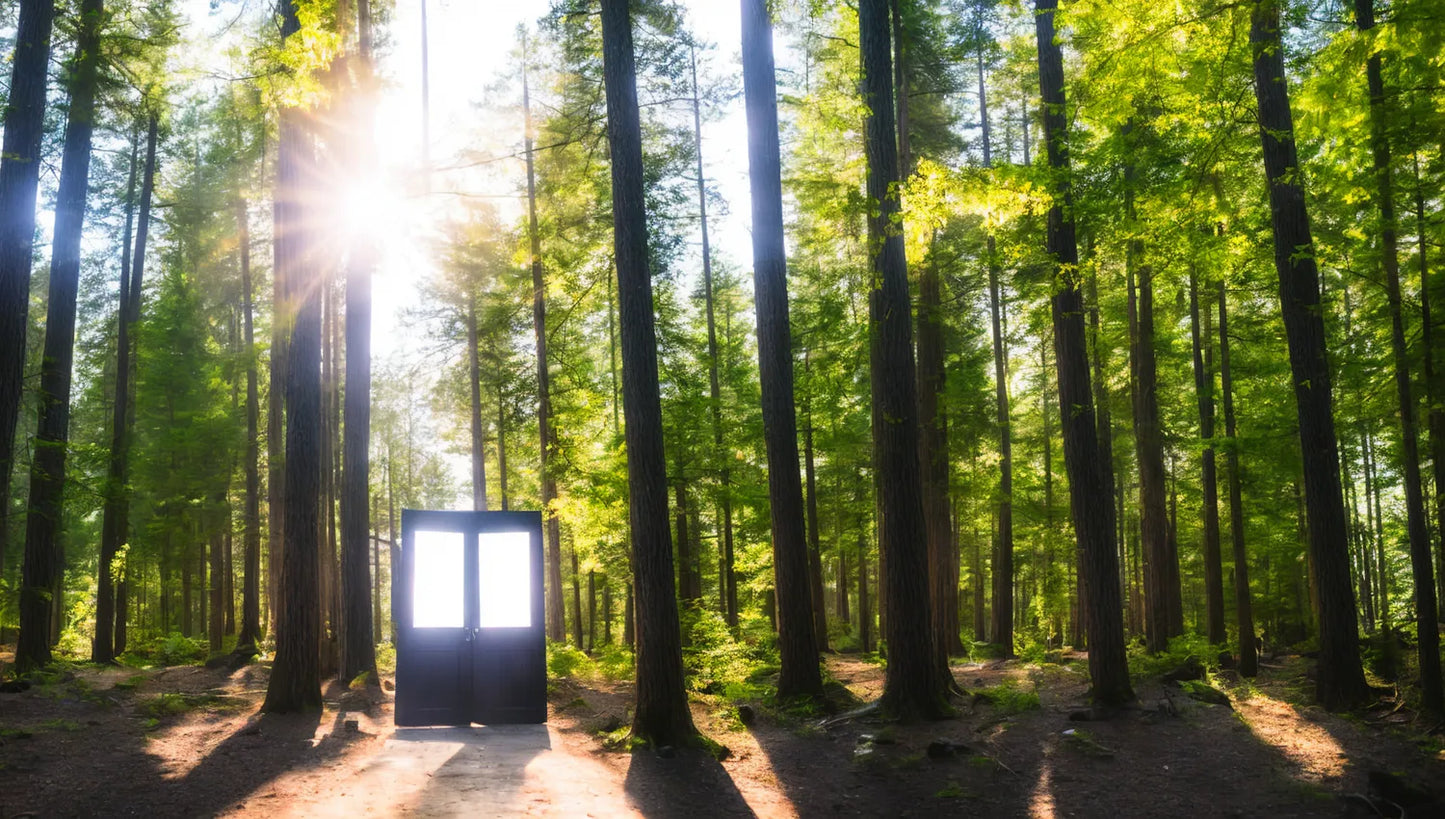 Magical Door in Forest Photorealistic Environment Set Location StoryVision