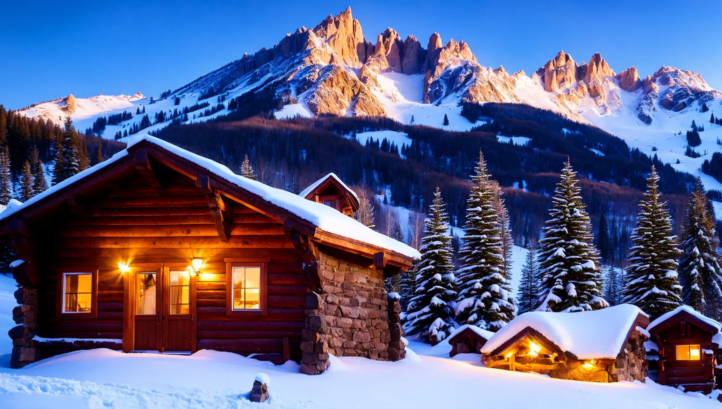 Winter Mountain Chalet Photorealistic Environment Set Location StoryVision